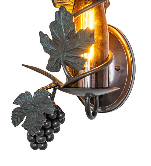  FRUIT STAMPED/CAST METAL LEAF ROSETTE FLOWER ACCENT