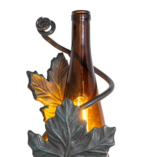  FRUIT STAMPED/CAST METAL LEAF ROSETTE FLOWER ACCENT
