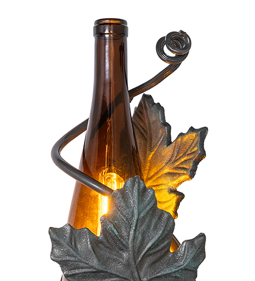  FRUIT STAMPED/CAST METAL LEAF ROSETTE FLOWER ACCENT