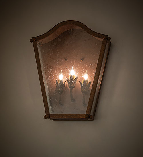  VICTORIAN FAUX CANDLE SLEVES CANDLE BULB ON TOP STAMPED/CAST METAL LEAF ROSETTE FLOWER ACCENT
