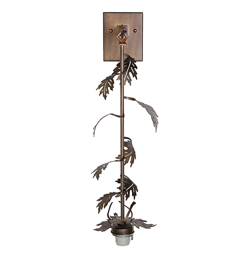  RUSTIC MICA STAMPED/CAST METAL LEAF ROSETTE FLOWER ACCENT