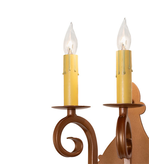  VICTORIAN GOTHIC SCROLL FEATURES CRAFTED OF STEEL FAUX CANDLE SLEVES CANDLE BULB ON TOP