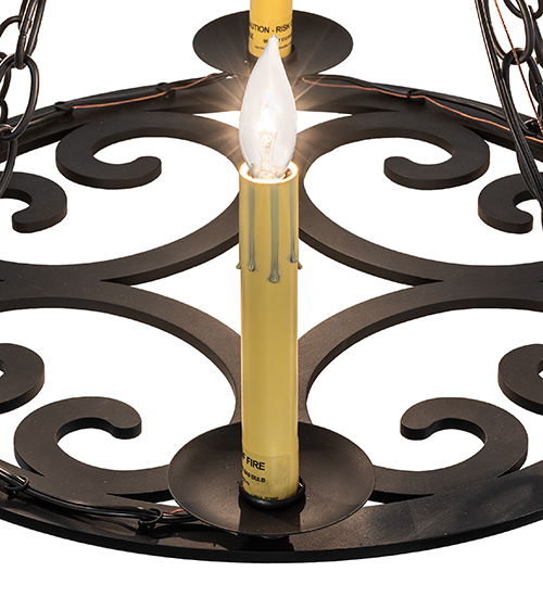  VICTORIAN FRENCH WIRING EXPOSED WIRING HELD BY LOOPS OR TABS FAUX CANDLE SLEVES CANDLE BULB ON TOP SCROLL ACCENTS-LASER CUT OR EMBEDDED