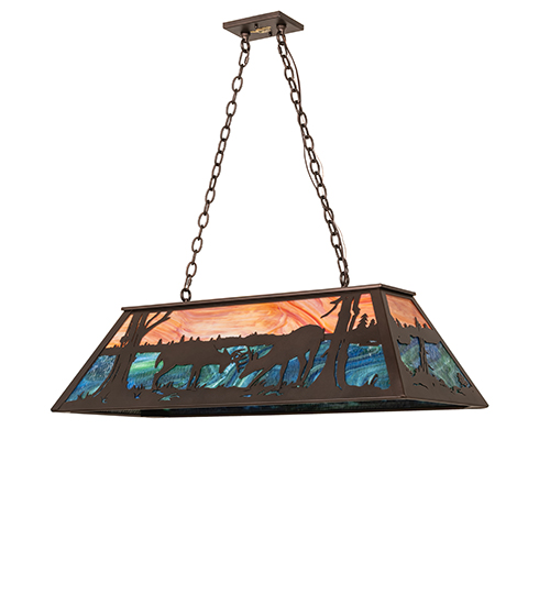  RUSTIC LODGE RUSTIC OR MOUNTIAN GREAT ROOM ART GLASS ANIMALS