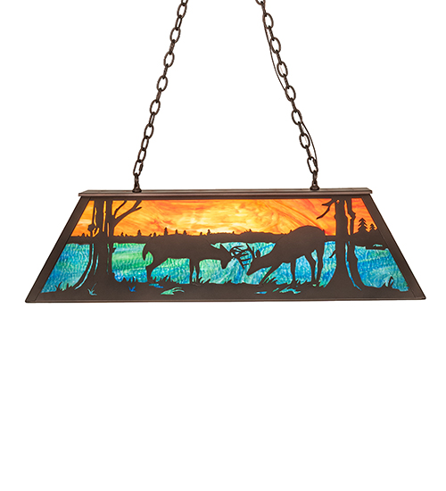  RUSTIC LODGE RUSTIC OR MOUNTIAN GREAT ROOM ART GLASS ANIMALS