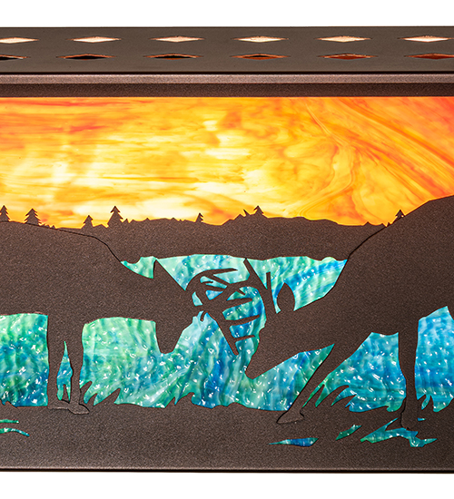  RUSTIC LODGE RUSTIC OR MOUNTIAN GREAT ROOM ART GLASS ANIMALS