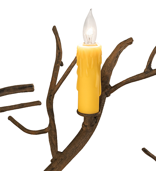 RUSTIC LODGE RUSTIC OR MOUNTIAN GREAT ROOM FAUX CANDLE SLEVES CANDLE BULB ON TOP