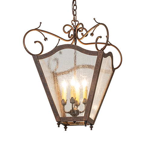  VICTORIAN ART GLASS GOTHIC SCROLL FEATURES CRAFTED OF STEEL