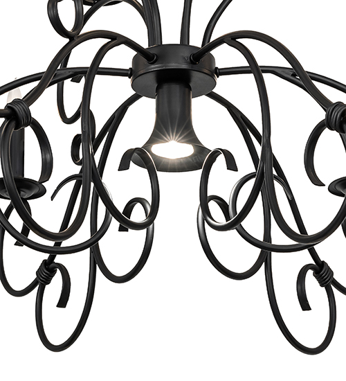  VICTORIAN SCROLL FEATURES CRAFTED OF STEEL FAUX CANDLE SLEVES CANDLE BULB ON TOP