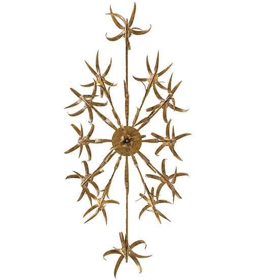  LODGE RUSTIC OR MOUNTIAN GREAT ROOM CONTEMPORARY FAUX CANDLE SLEVES CANDLE BULB ON TOP STAMPED/CAST METAL LEAF ROSETTE FLOWER ACCENT