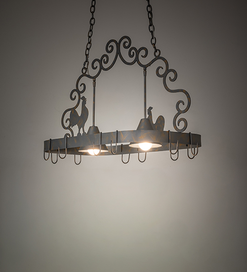 ANIMALS COUNTRY SCROLL FEATURES CRAFTED OF STEEL DOWN LIGHTS SPOT LIGHT POINTING DOWN FOR FUNCTION