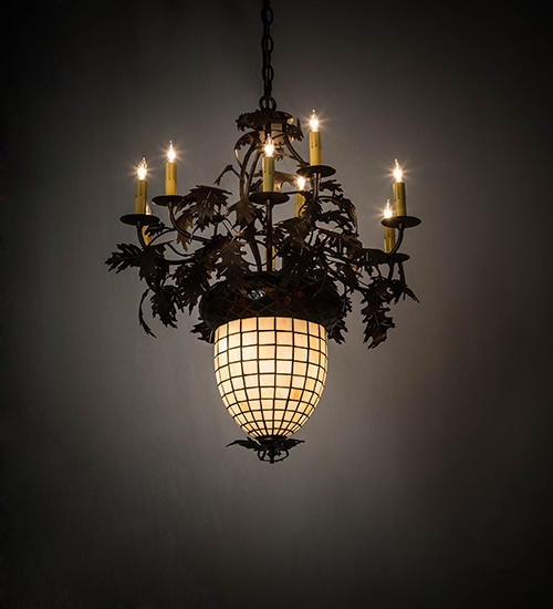  RUSTIC LODGE RUSTIC OR MOUNTIAN GREAT ROOM FAUX CANDLE SLEVES CANDLE BULB ON TOP STAMPED/CAST METAL LEAF ROSETTE FLOWER ACCENT