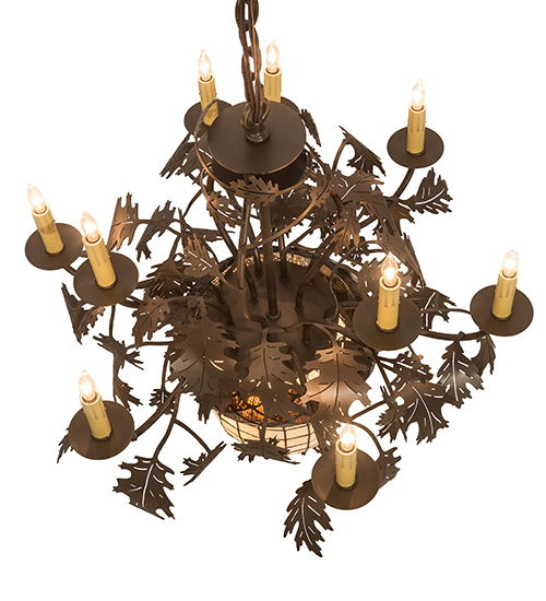  RUSTIC LODGE RUSTIC OR MOUNTIAN GREAT ROOM FAUX CANDLE SLEVES CANDLE BULB ON TOP STAMPED/CAST METAL LEAF ROSETTE FLOWER ACCENT