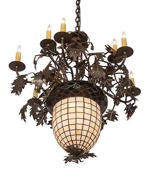  RUSTIC LODGE RUSTIC OR MOUNTIAN GREAT ROOM FAUX CANDLE SLEVES CANDLE BULB ON TOP STAMPED/CAST METAL LEAF ROSETTE FLOWER ACCENT