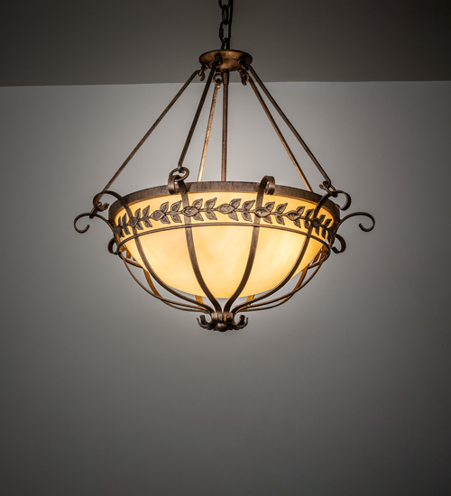  VICTORIAN IDALIGHT SCROLL FEATURES CRAFTED OF STEEL STAMPED/CAST METAL LEAF ROSETTE FLOWER ACCENT