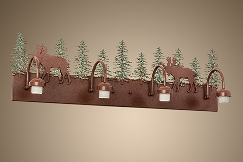  RUSTIC LODGE RUSTIC OR MOUNTIAN GREAT ROOM ART GLASS ANIMALS