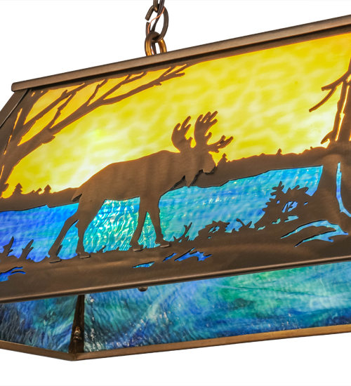  RUSTIC MISSION LODGE RUSTIC OR MOUNTIAN GREAT ROOM ART GLASS ANIMALS RECREATION