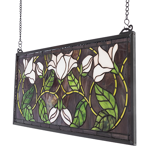  VICTORIAN FLORAL ART GLASS NOUVEAU