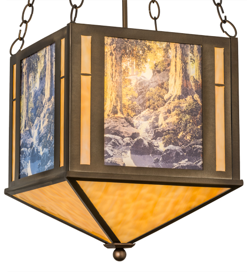  RUSTIC MISSION LODGE RUSTIC OR MOUNTIAN GREAT ROOM ART GLASS