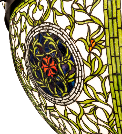  FLORAL ART GLASS NOUVEAU