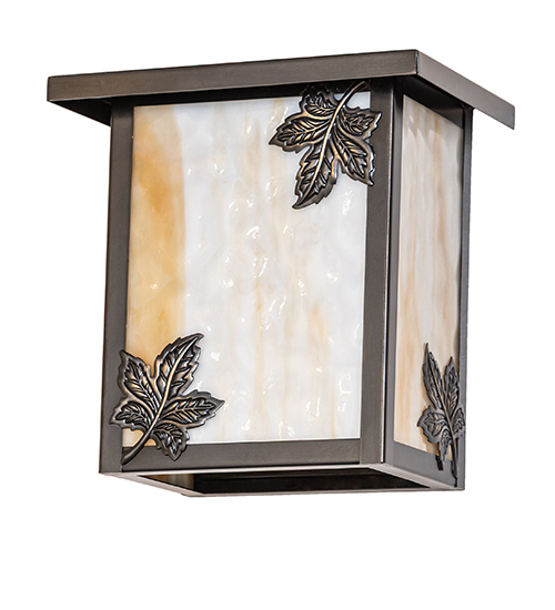  RUSTIC ART GLASS STAMPED/CAST METAL LEAF ROSETTE FLOWER ACCENT