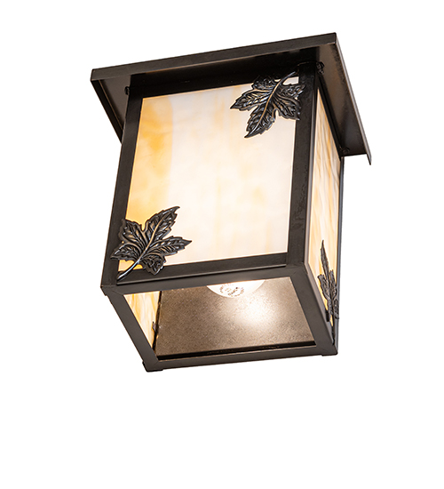 RUSTIC ART GLASS STAMPED/CAST METAL LEAF ROSETTE FLOWER ACCENT