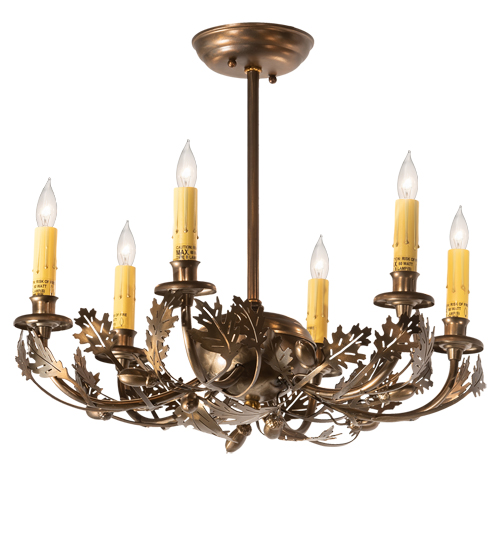  RUSTIC FAUX CANDLE SLEVES CANDLE BULB ON TOP STAMPED/CAST METAL LEAF ROSETTE FLOWER ACCENT