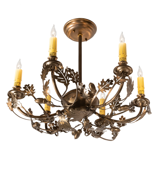  RUSTIC FAUX CANDLE SLEVES CANDLE BULB ON TOP STAMPED/CAST METAL LEAF ROSETTE FLOWER ACCENT