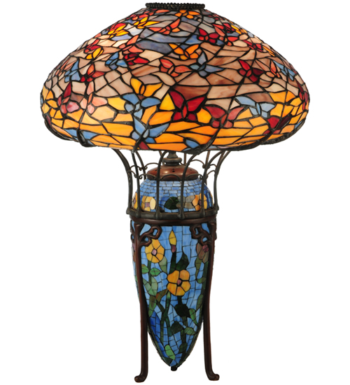  TIFFANY REPRODUCTION OF ORIGINAL FLORAL ART GLASS INSECTS