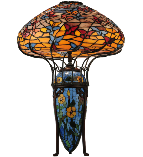  TIFFANY REPRODUCTION OF ORIGINAL FLORAL ART GLASS INSECTS