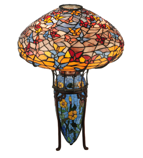  TIFFANY REPRODUCTION OF ORIGINAL FLORAL ART GLASS INSECTS