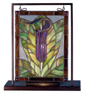  FLORAL ART GLASS