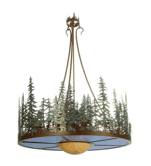  RUSTIC LODGE RUSTIC OR MOUNTIAN GREAT ROOM ART GLASS IDALIGHT