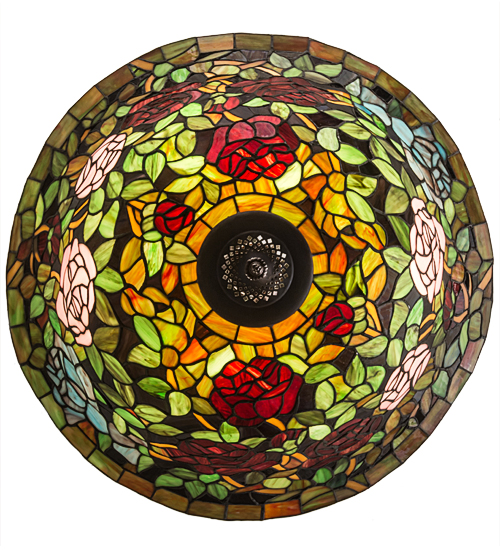  VICTORIAN TIFFANY REPRODUCTION OF ORIGINAL FLORAL ART GLASS