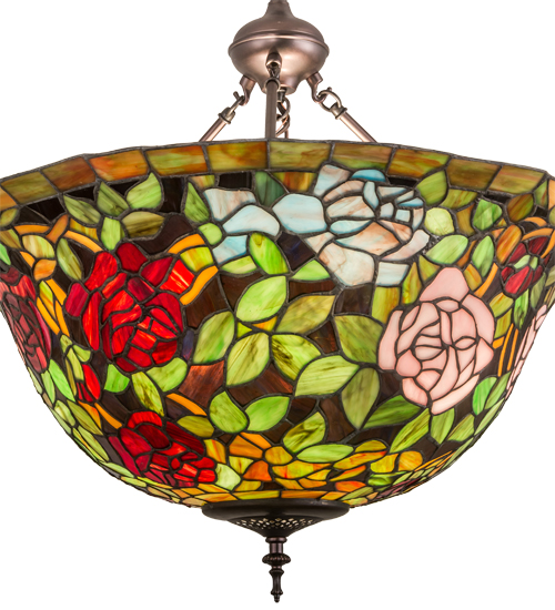  VICTORIAN TIFFANY REPRODUCTION OF ORIGINAL FLORAL ART GLASS