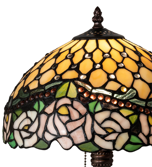  VICTORIAN FLORAL ART GLASS NOUVEAU