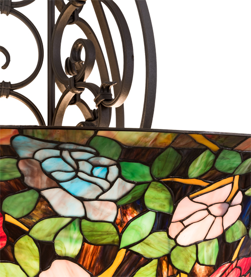  VICTORIAN TIFFANY REPRODUCTION OF ORIGINAL FLORAL ART GLASS NOUVEAU